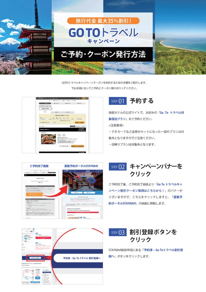 GoToトラベルキャンペーンクーポン発行方法（1）