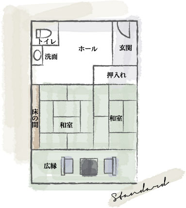 西館スタンダード和室間取り